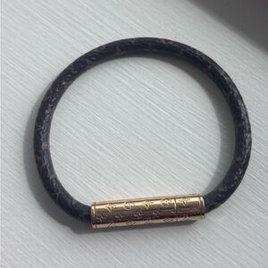 Louis Vuitton Confidential Monogram Bracelet with Gold Clasp